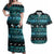 New Zealand Darts Christmas Couples Matching Off Shoulder Maxi Dress and Hawaiian Shirt Merry Xmas Aotearoa Maori Paua Shell - Polynesian Pride