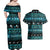New Zealand Darts Christmas Couples Matching Off Shoulder Maxi Dress and Hawaiian Shirt Merry Xmas Aotearoa Maori Paua Shell - Polynesian Pride