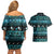 New Zealand Darts Christmas Couples Matching Off Shoulder Short Dress and Hawaiian Shirt Merry Xmas Aotearoa Maori Paua Shell - Polynesian Pride