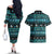 New Zealand Darts Christmas Couples Matching Off The Shoulder Long Sleeve Dress and Hawaiian Shirt Merry Xmas Aotearoa Maori Paua Shell - Polynesian Pride