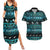 New Zealand Darts Christmas Couples Matching Summer Maxi Dress and Hawaiian Shirt Merry Xmas Aotearoa Maori Paua Shell - Polynesian Pride