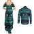 New Zealand Darts Christmas Couples Matching Summer Maxi Dress and Long Sleeve Button Shirt Merry Xmas Aotearoa Maori Paua Shell - Polynesian Pride