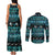 New Zealand Darts Christmas Couples Matching Tank Maxi Dress and Long Sleeve Button Shirt Merry Xmas Aotearoa Maori Paua Shell - Polynesian Pride