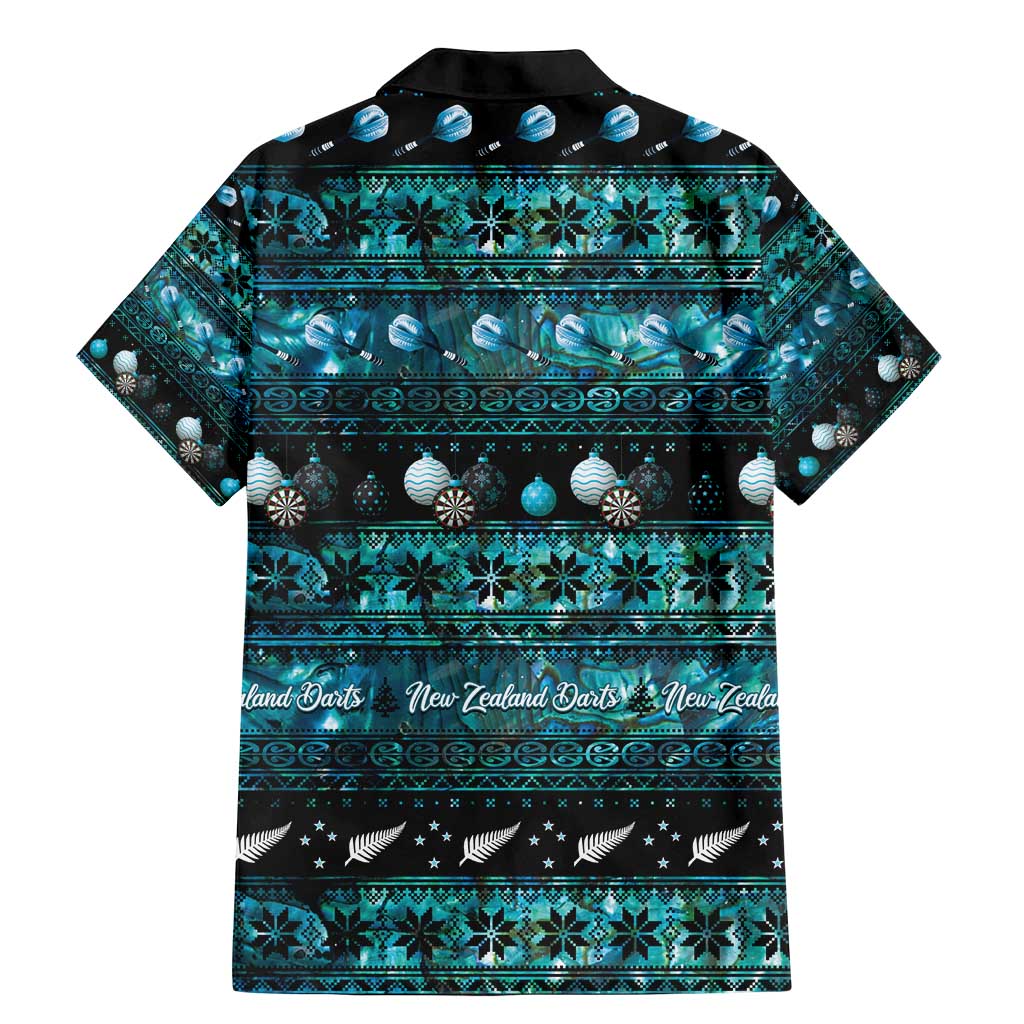 New Zealand Darts Christmas Family Matching Mermaid Dress and Hawaiian Shirt Merry Xmas Aotearoa Maori Paua Shell - Polynesian Pride