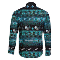 New Zealand Darts Christmas Family Matching Mermaid Dress and Hawaiian Shirt Merry Xmas Aotearoa Maori Paua Shell - Polynesian Pride