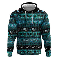 New Zealand Darts Christmas Hoodie Merry Xmas Aotearoa Maori Paua Shell - Polynesian Pride