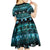 New Zealand Darts Christmas Kid Short Sleeve Dress Merry Xmas Aotearoa Maori Paua Shell - Polynesian Pride
