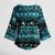 New Zealand Darts Christmas Kimono Sleeve Blouse Merry Xmas Aotearoa Maori Paua Shell - Polynesian Pride