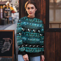 New Zealand Darts Christmas Ugly Christmas Sweater Merry Xmas Aotearoa Maori Paua Shell - Polynesian Pride