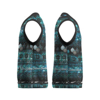 New Zealand Darts Christmas Knitted V-Neck Vest Merry Xmas Aotearoa Maori Paua Shell - Polynesian Pride