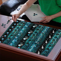 New Zealand Darts Christmas Puzzle Merry Xmas Aotearoa Maori Paua Shell - Polynesian Pride