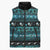 New Zealand Darts Christmas Sleeveless Puffer Jacket Merry Xmas Aotearoa Maori Paua Shell - Polynesian Pride