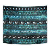 New Zealand Darts Christmas Tapestry Merry Xmas Aotearoa Maori Paua Shell - Polynesian Pride