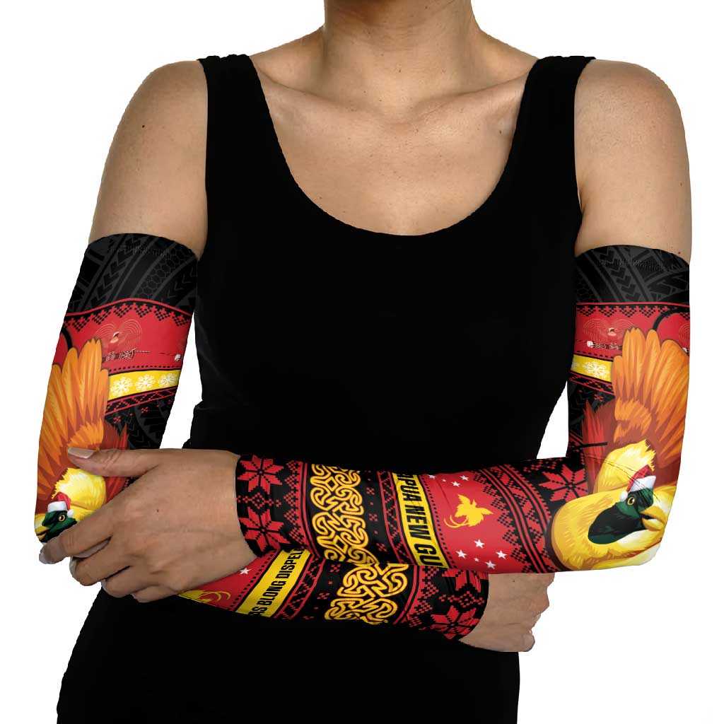 Papua New Guinea Christmas Arm Sleeves Bikpela hamamas blong dispela Krismas - Polynesian Pride
