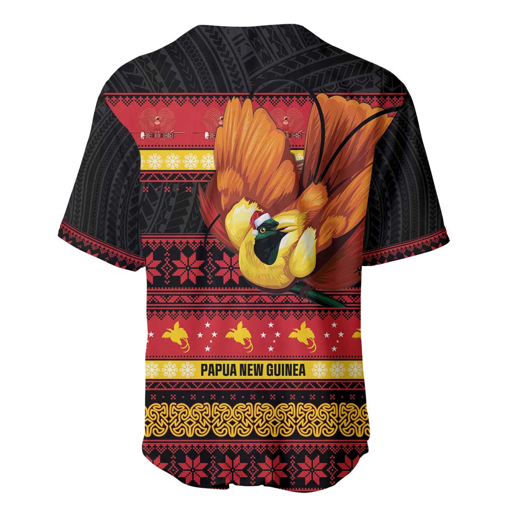 Papua New Guinea Christmas Baseball Jersey Bikpela hamamas blong dispela Krismas - Polynesian Pride