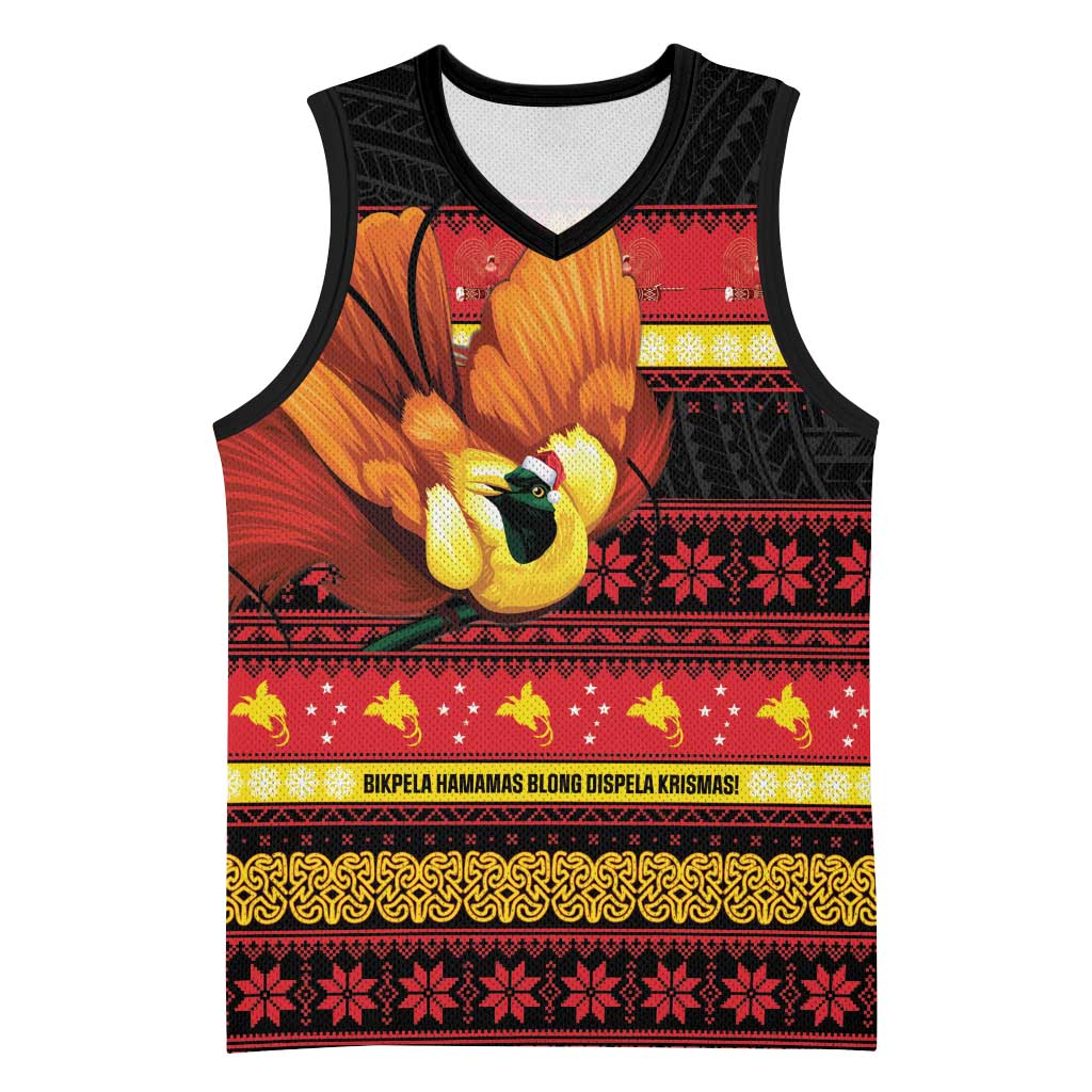 Papua New Guinea Christmas Basketball Jersey Bikpela hamamas blong dispela Krismas - Polynesian Pride