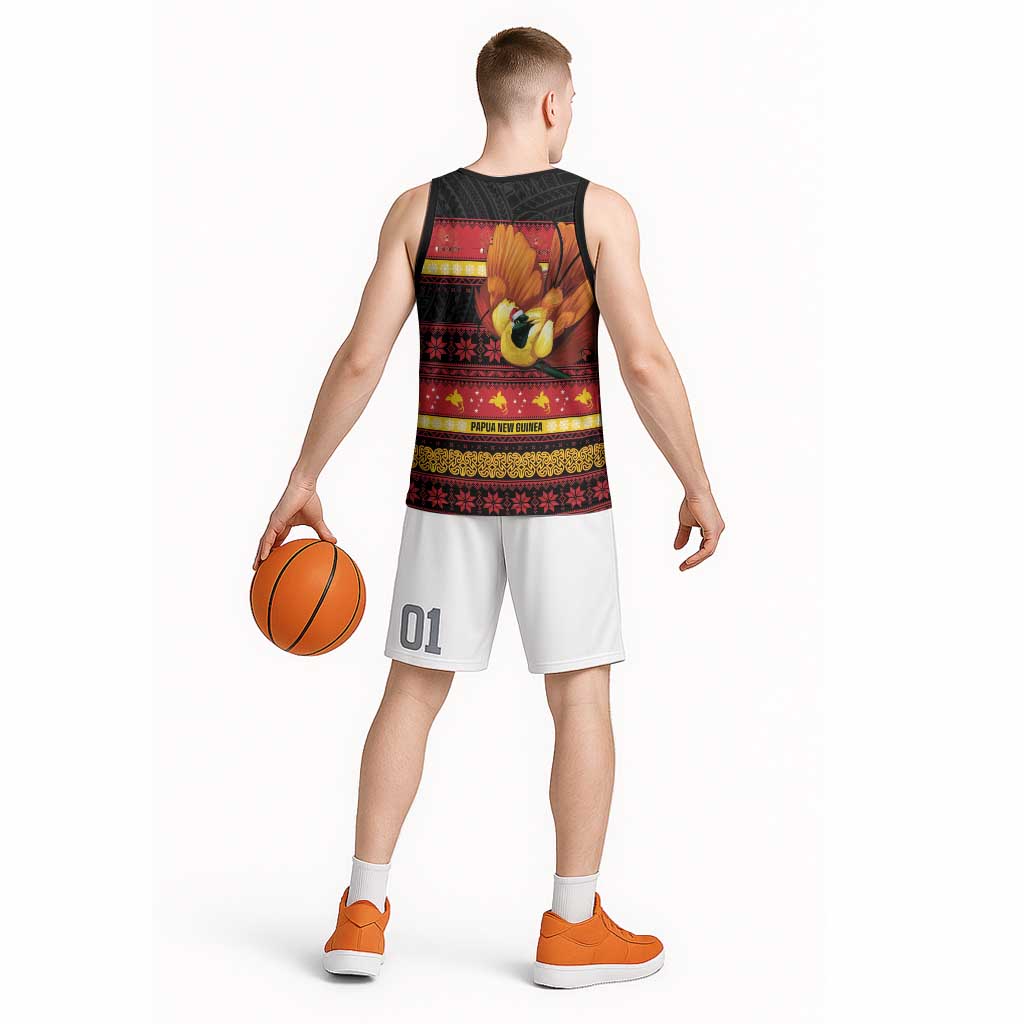 Papua New Guinea Christmas Basketball Jersey Bikpela hamamas blong dispela Krismas - Polynesian Pride