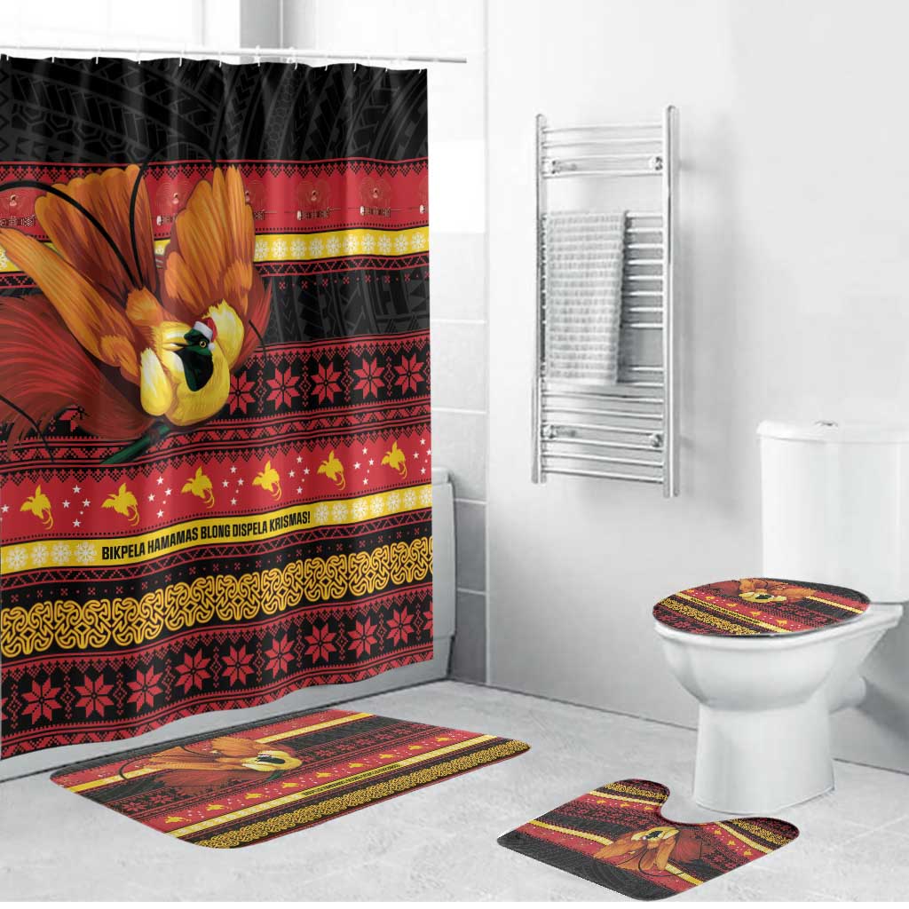 Papua New Guinea Christmas Bathroom Set Bikpela hamamas blong dispela Krismas - Polynesian Pride