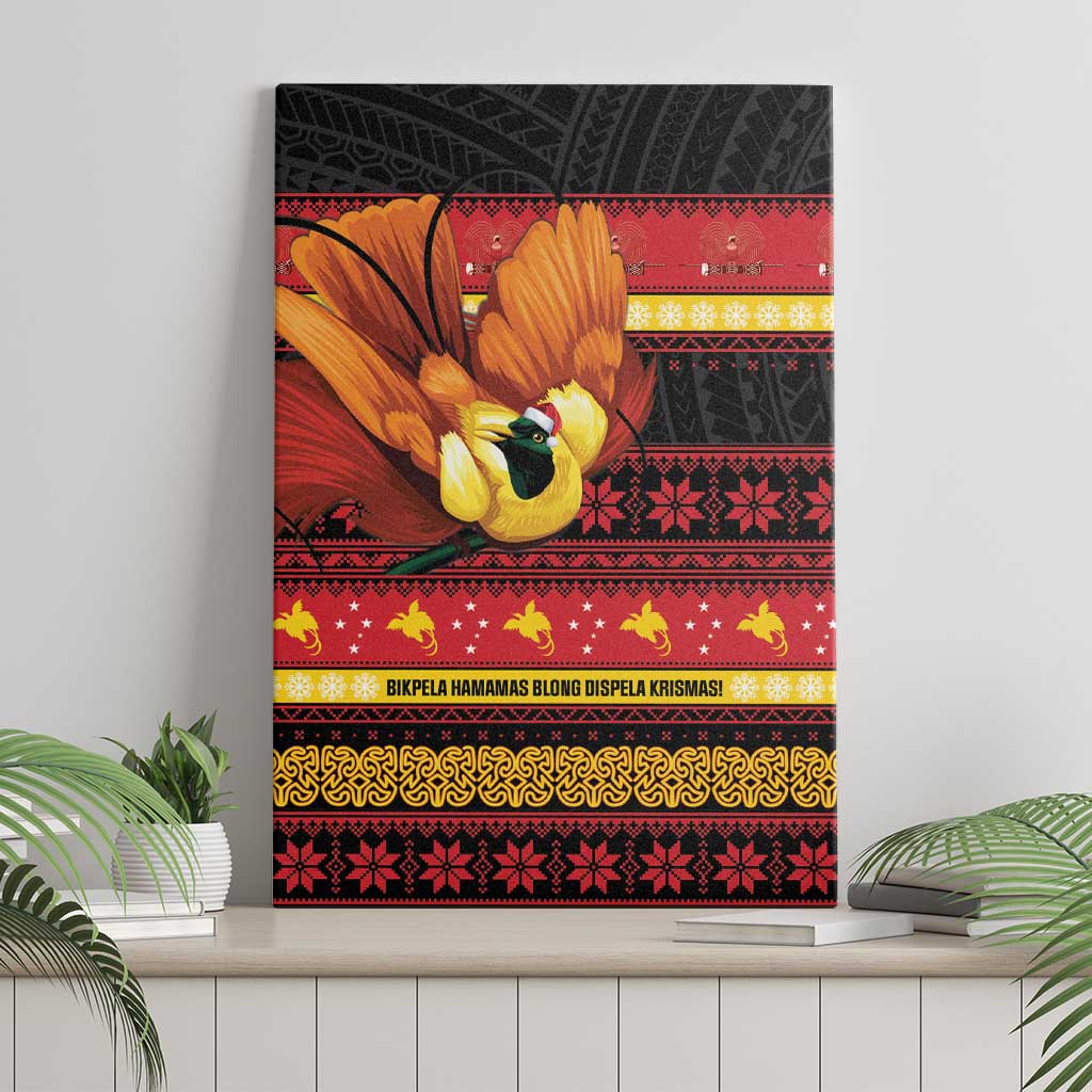 Papua New Guinea Christmas Canvas Wall Art Bikpela hamamas blong dispela Krismas - Polynesian Pride