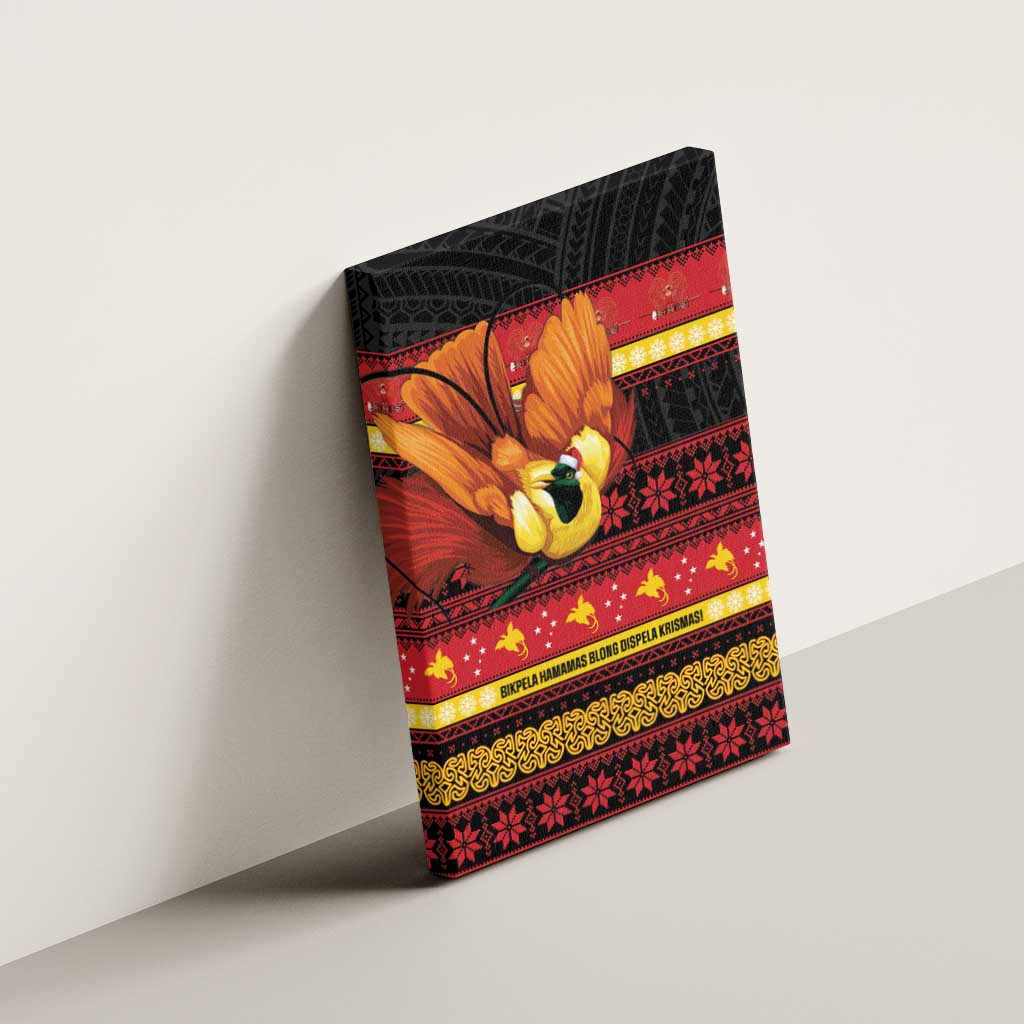 Papua New Guinea Christmas Canvas Wall Art Bikpela hamamas blong dispela Krismas - Polynesian Pride