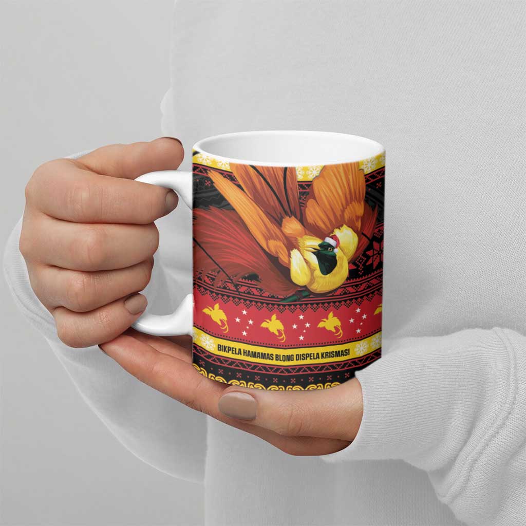 Papua New Guinea Christmas Ceramic Mug Bikpela hamamas blong dispela Krismas LT14 - Polynesian Pride