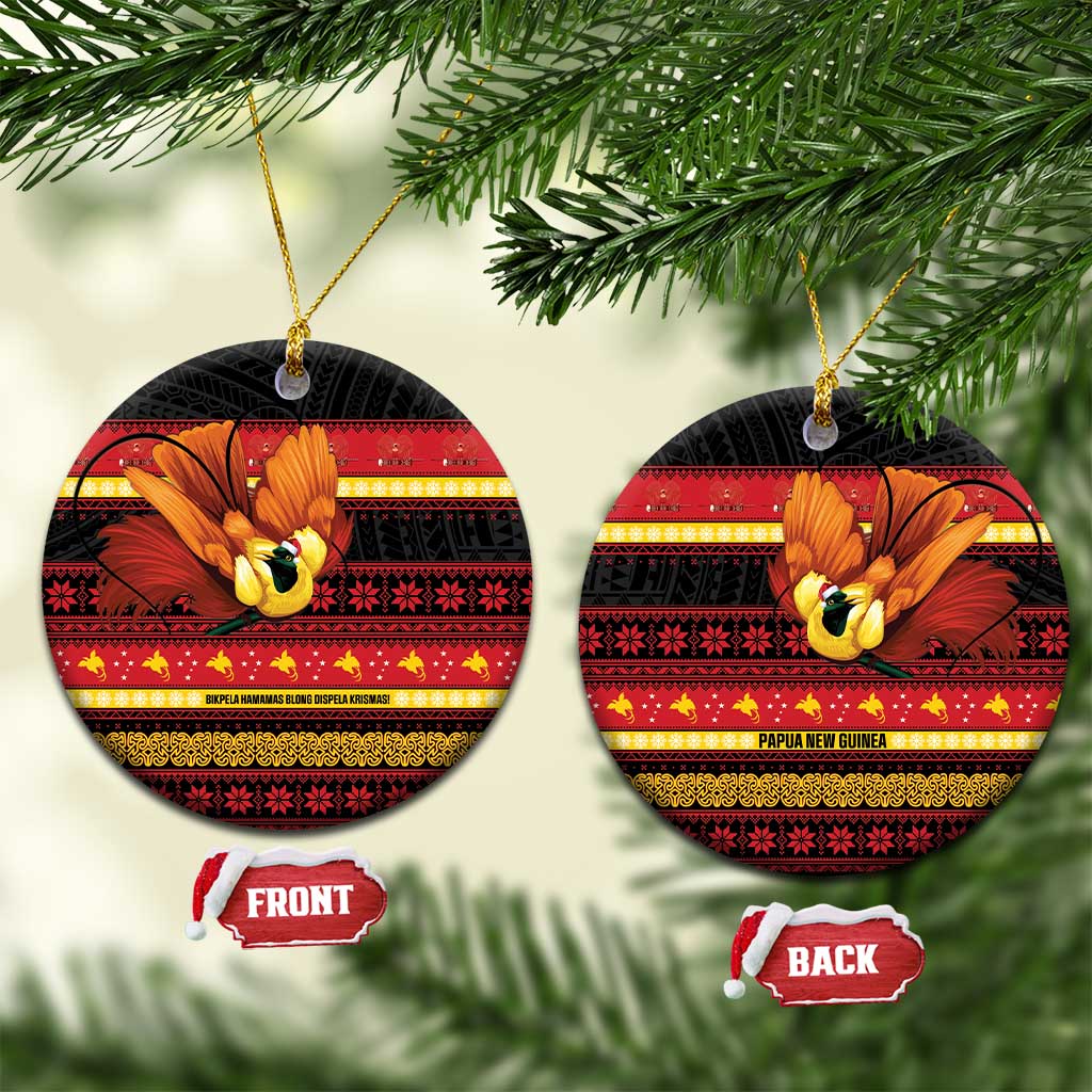 Papua New Guinea Christmas Ceramic Ornament Bikpela hamamas blong dispela Krismas - Polynesian Pride