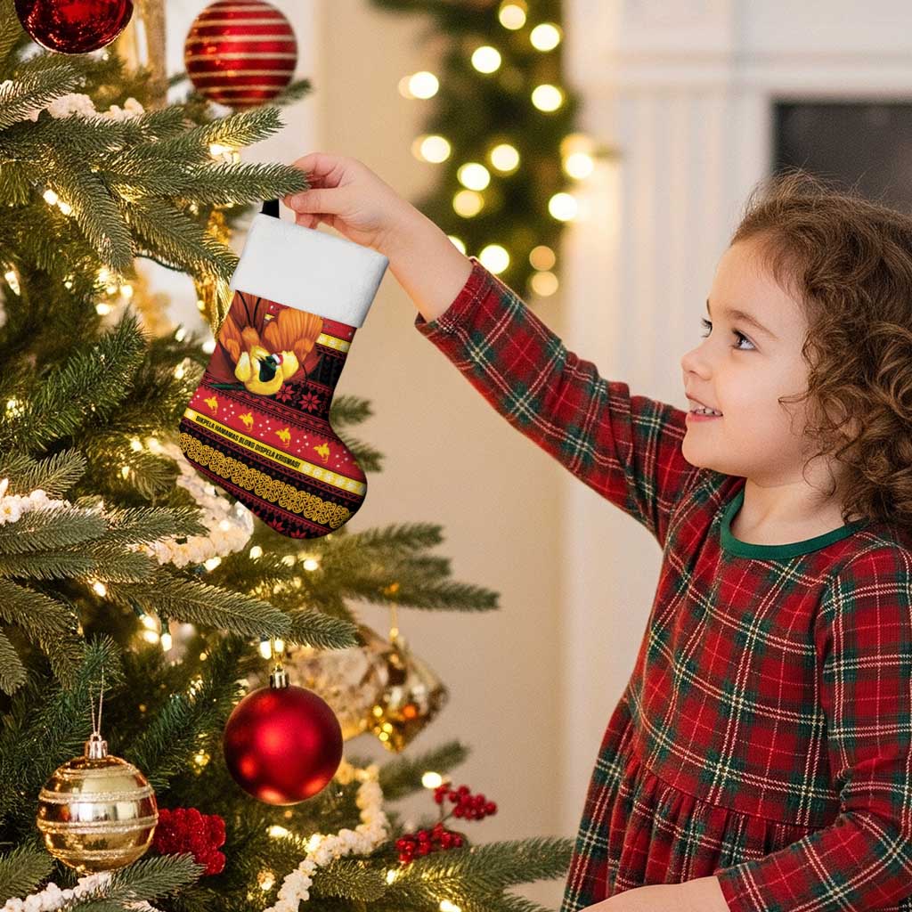 Papua New Guinea Christmas Stocking Bikpela hamamas blong dispela Krismas - Polynesian Pride