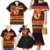 Papua New Guinea Christmas Family Matching Mermaid Dress and Hawaiian Shirt Bikpela hamamas blong dispela Krismas - Polynesian Pride