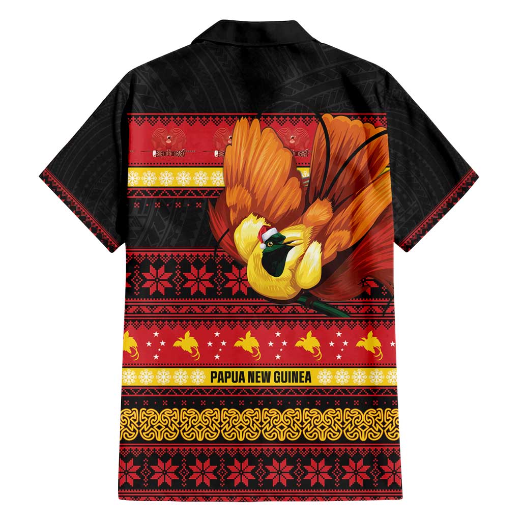 Papua New Guinea Christmas Family Matching Off Shoulder Short Dress and Hawaiian Shirt Bikpela hamamas blong dispela Krismas - Polynesian Pride
