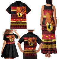 Papua New Guinea Christmas Family Matching Tank Maxi Dress and Hawaiian Shirt Bikpela hamamas blong dispela Krismas - Polynesian Pride