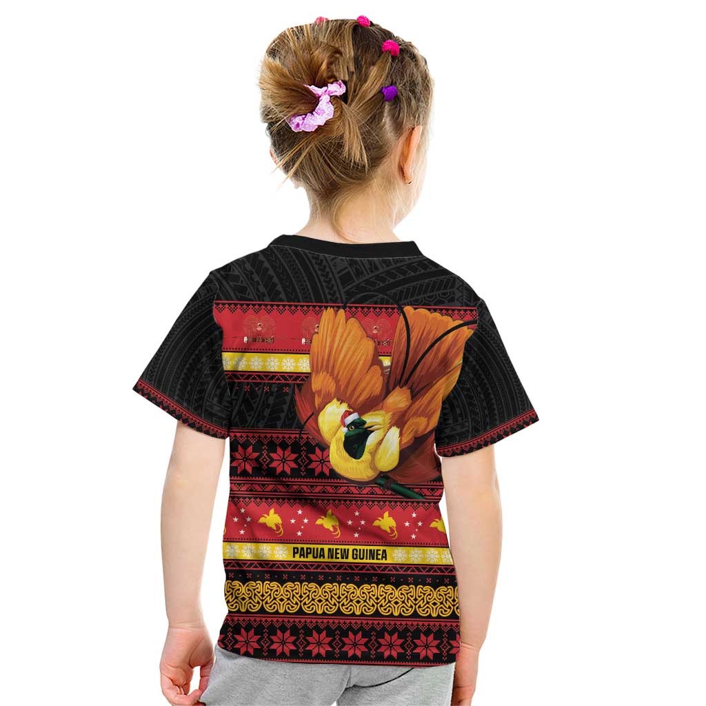 Papua New Guinea Christmas Kid T Shirt Bikpela hamamas blong dispela Krismas - Polynesian Pride