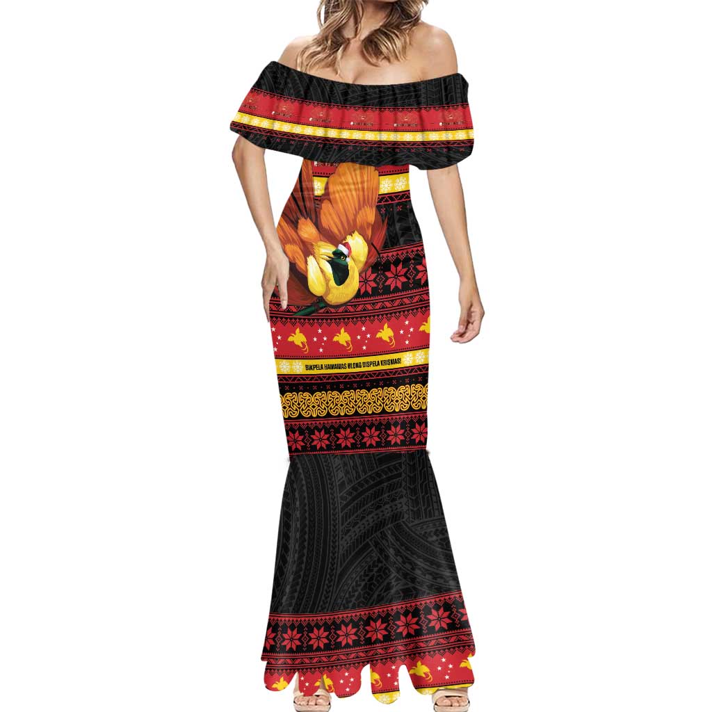 Papua New Guinea Christmas Mermaid Dress Bikpela hamamas blong dispela Krismas - Polynesian Pride