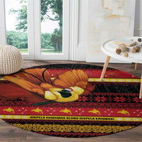 Papua New Guinea Christmas Round Carpet Bikpela hamamas blong dispela Krismas - Polynesian Pride