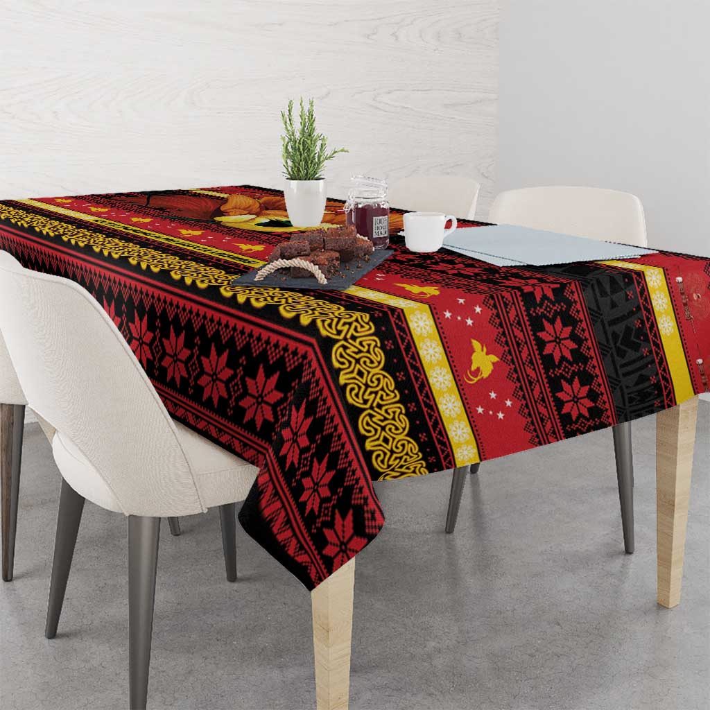 Papua New Guinea Christmas Tablecloth Bikpela hamamas blong dispela Krismas - Polynesian Pride