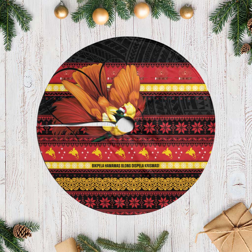 Papua New Guinea Christmas Tree Skirt Bikpela hamamas blong dispela Krismas - Polynesian Pride
