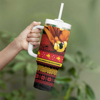 Papua New Guinea Christmas Tumbler With Handle Bikpela hamamas blong dispela Krismas - Polynesian Pride