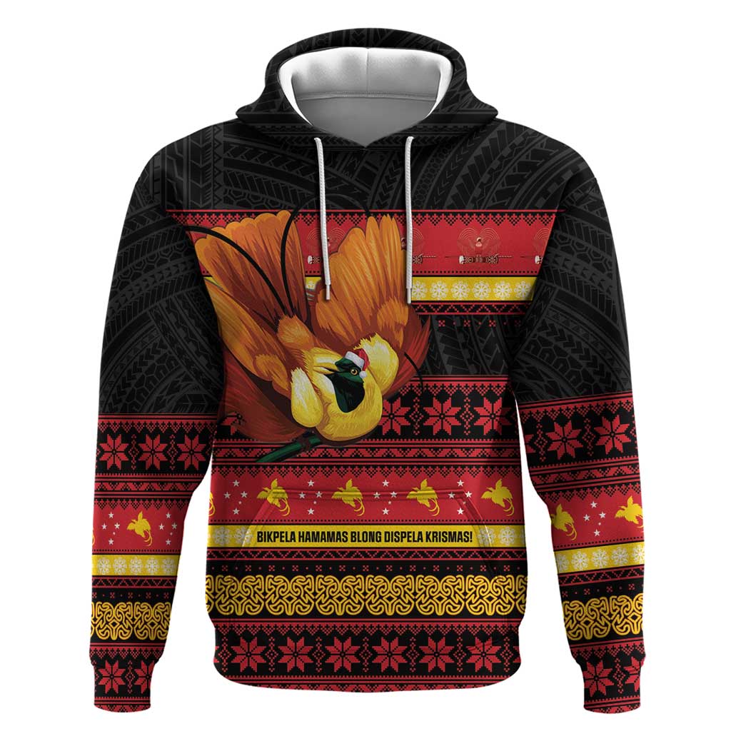 Papua New Guinea Christmas Zip Hoodie Bikpela hamamas blong dispela Krismas - Polynesian Pride