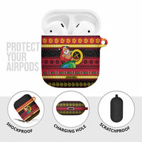 Vanuatu Christmas AirPods Case Joyeux Noel Surfing Santa With Boar Tusk LT14 - Polynesian Pride