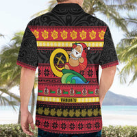 Vanuatu Christmas Hawaiian Shirt Joyeux Noel Surfing Santa With Boar Tusk LT14 - Polynesian Pride