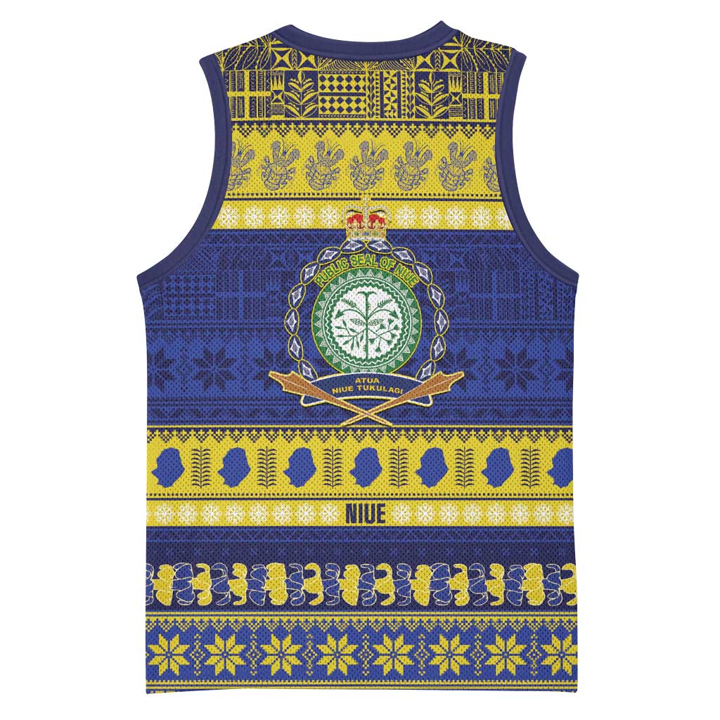 Niue Christmas Basketball Jersey Monuina e Kilisimasi Hiapo Motifs - Polynesian Pride