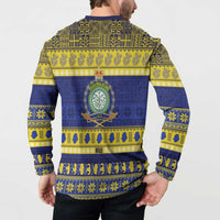 Niue Christmas Button Sweatshirt Monuina e Kilisimasi Hiapo Motifs LT14 - Polynesian Pride