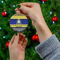 Niue Christmas Ceramic Ornament Monuina e Kilisimasi Hiapo Motifs LT14 - Polynesian Pride