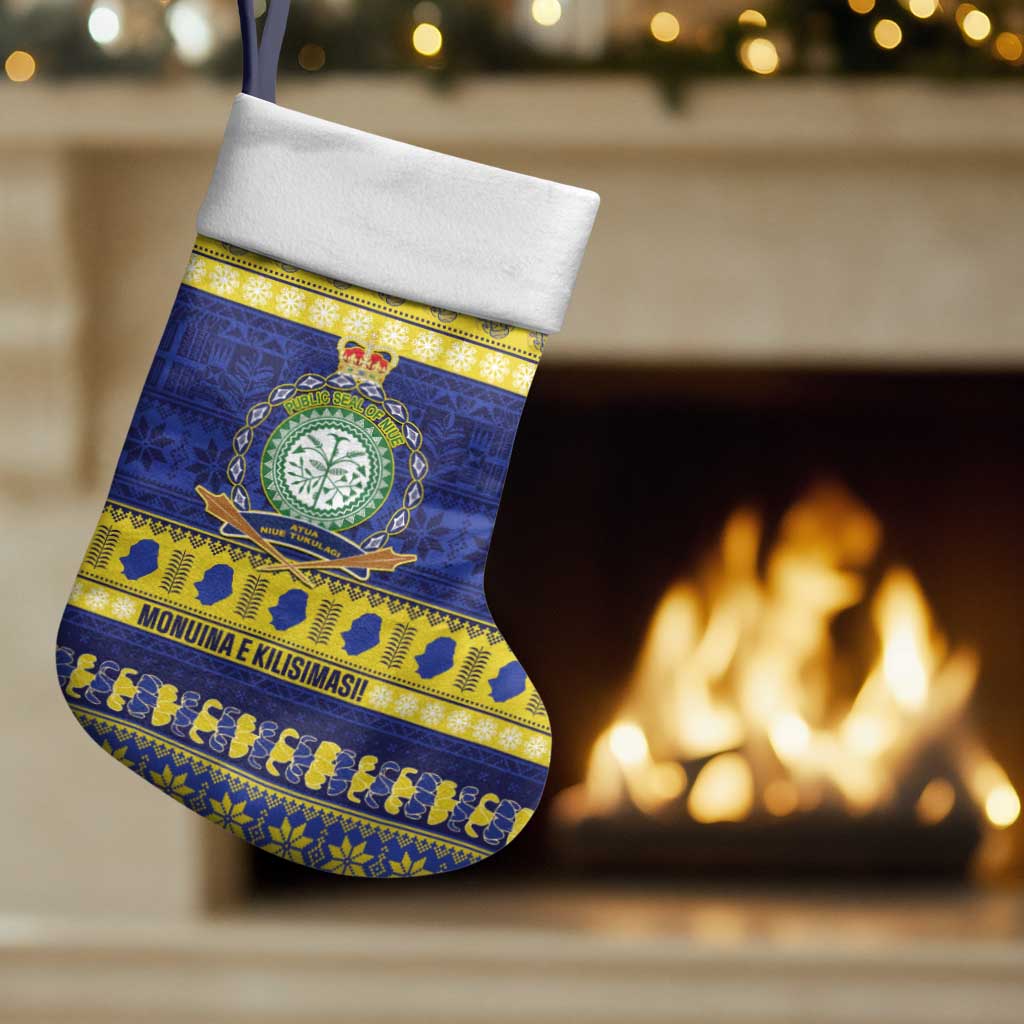 Niue Christmas Stocking Monuina e Kilisimasi Hiapo Motifs - Polynesian Pride