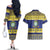 Niue Christmas Couples Matching Off The Shoulder Long Sleeve Dress and Hawaiian Shirt Monuina e Kilisimasi Hiapo Motifs - Polynesian Pride