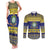 Niue Christmas Couples Matching Tank Maxi Dress and Long Sleeve Button Shirt Monuina e Kilisimasi Hiapo Motifs - Polynesian Pride