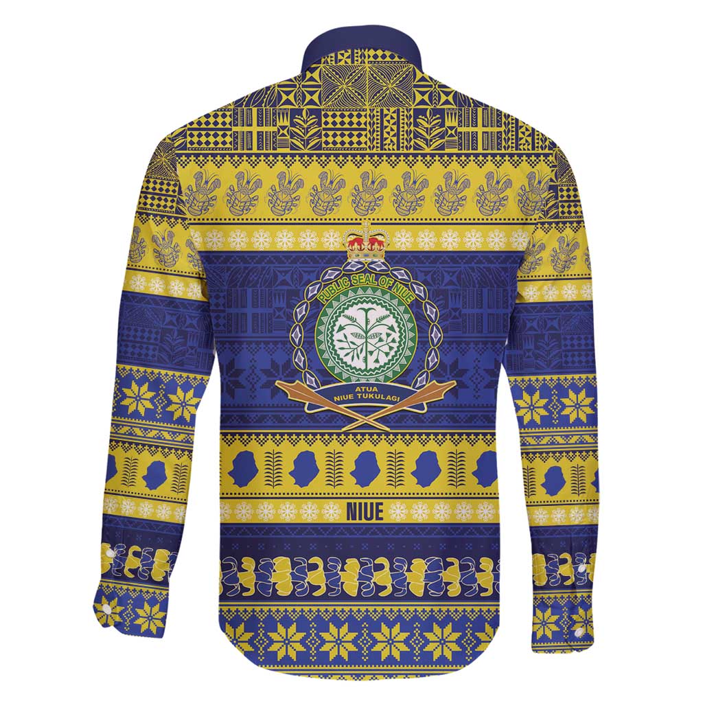 Niue Christmas Family Matching Mermaid Dress and Hawaiian Shirt Monuina e Kilisimasi Hiapo Motifs - Polynesian Pride