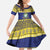 Niue Christmas Kid Short Sleeve Dress Monuina e Kilisimasi Hiapo Motifs - Polynesian Pride