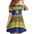 Niue Christmas Kid Short Sleeve Dress Monuina e Kilisimasi Hiapo Motifs - Polynesian Pride