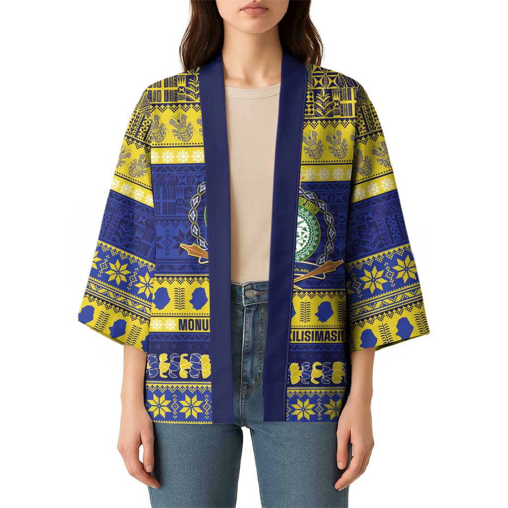 Niue Christmas Kimono Monuina e Kilisimasi Hiapo Motifs - Polynesian Pride