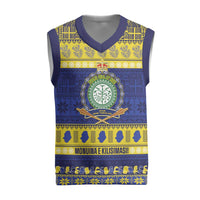 Niue Christmas Knitted V-Neck Vest Monuina e Kilisimasi Hiapo Motifs - Polynesian Pride
